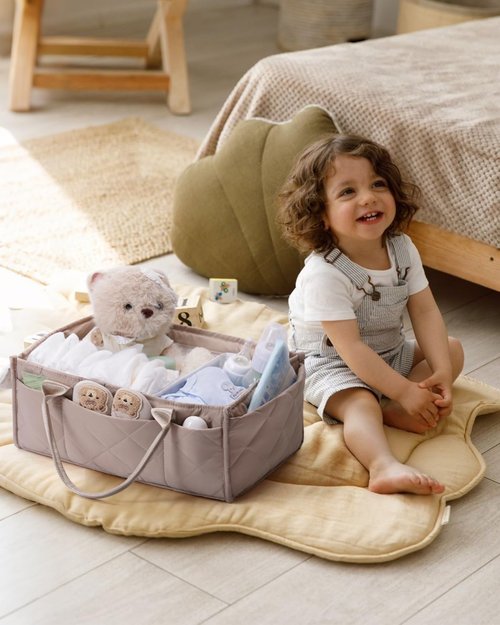 CEI-CEI Baby Diaper Caddy Organizer - Large Portable Nursery Storage Basket with Handle for Newborn Essentials