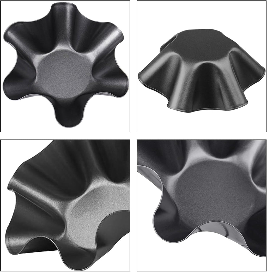 Skiennix Taco Salad Bowl Maker - Nonstick Carbon Steel Tortilla Molds | 6-Inch Tostada Shell Pan