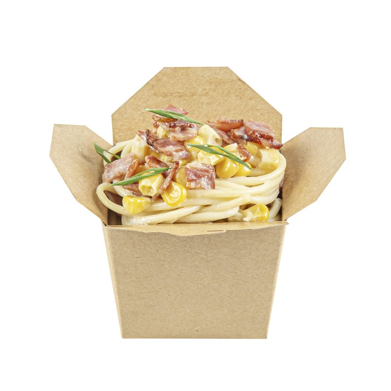 Restaurantware Bio Tek 8 Ounce Chinese Take Out Boxes 200 Greaseproof Food To Go Boxes - Tab-Lock Microwave-Safe Kraft Paper Take Home Boxes Recyclable For Restaurants Catering And Parties
