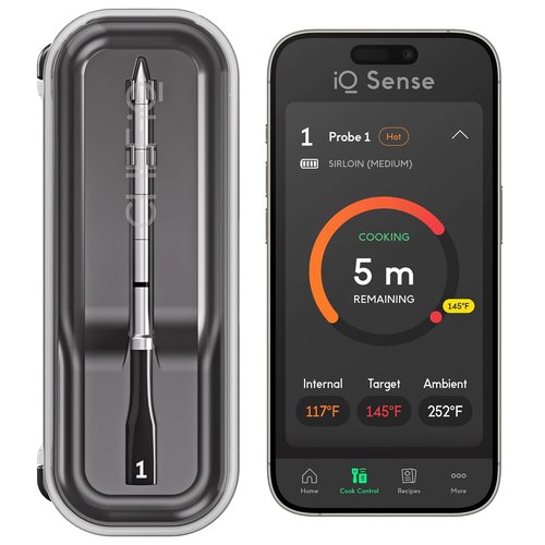 CHEF iQ Sense | Smart Wireless Meat Thermometer | Ultra-Thin Probe with WiFi | 1000°F Heat Safe | Perfect for BBQ, Grill, Oven & Smoker