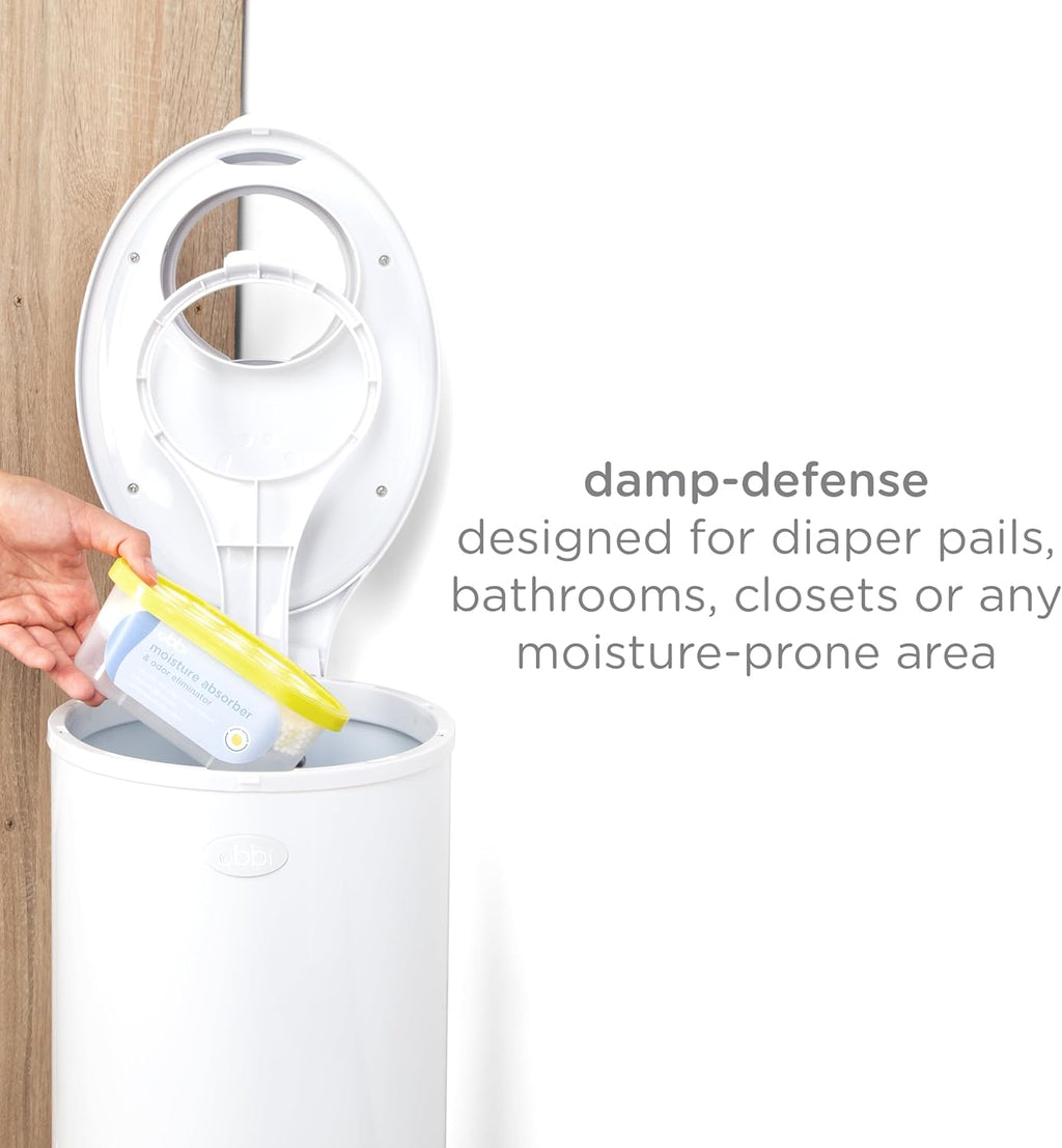 Ubbi Moisture Absorber - Odor Eliminator Tub with Lemon Scent - 3 Pack for Dampness Control