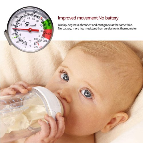 KT THERMO Instant Read Thermometer - 2-Inch Dial for Coffee, Chocolate Milk & Foam