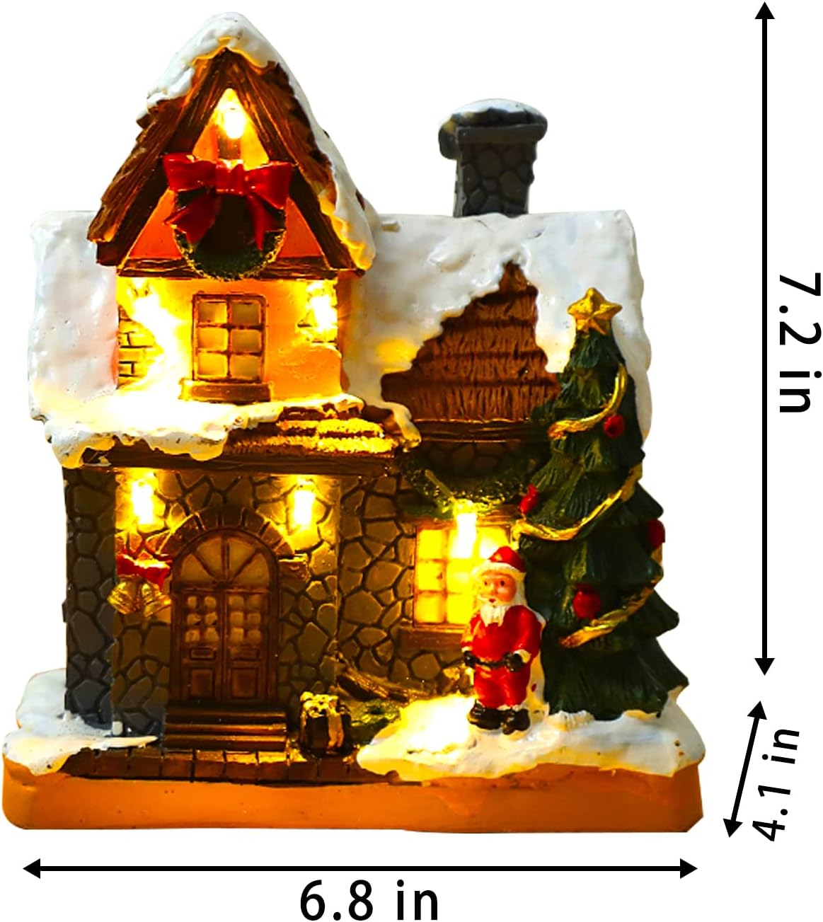 Regine Switzerland Christmas Village Houses - Warm Light Battery Operated Tabletop Decoration | Perfect Xmas Gift