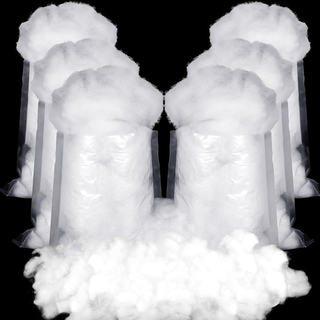 Riakrum Fake Snow Decor - Artificial Fluffy Fiber Stuffing for Tree Covering | 480g White Snow