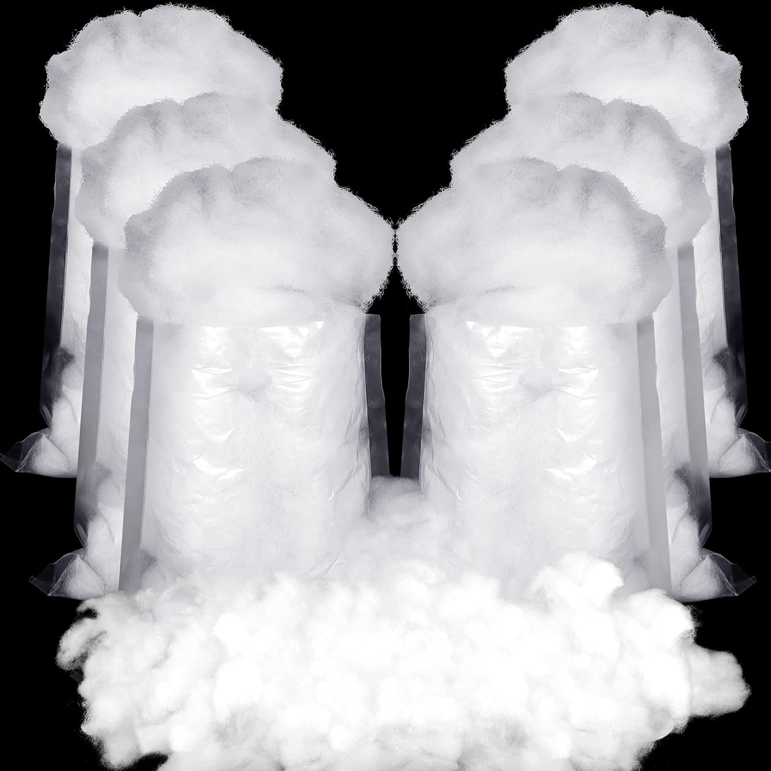 Riakrum Fake Snow Decor - Artificial Fluffy Fiber Stuffing for Tree Covering | 480g White Snow