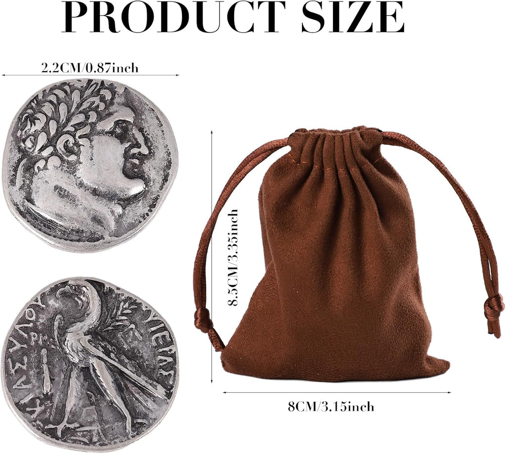Regine Switzerland 30 Roman Coins - Authentic Silver Religious Coins with Coin Bag | Unique Christian Gifts for Priests