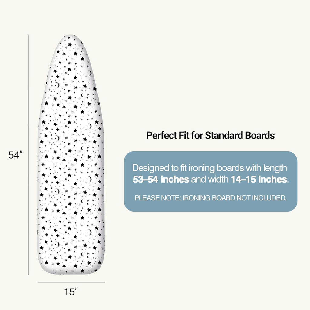 UniSimp Ironing Board Cover - Extra Thick Natural Cotton, Scorch & Stain Resistant | 15"x54" Nightfall