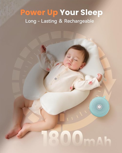 Dreamegg Sound Therapy Machine - Portable White Noise Device with 21 Soothing Sounds | Ideal for Sleep & Travel, Green