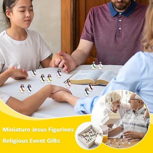 Little Jesus Figures by 110 PCS - Mini Jesus Figurines for Easter, Baptism Gifts & Party Favors | 11 Colors