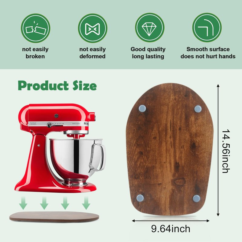 Bamboo Mixer Slider Compatible with Kitchen aid Bowl Lift Stand Mixer (5-8 Qt Stand Mixer)