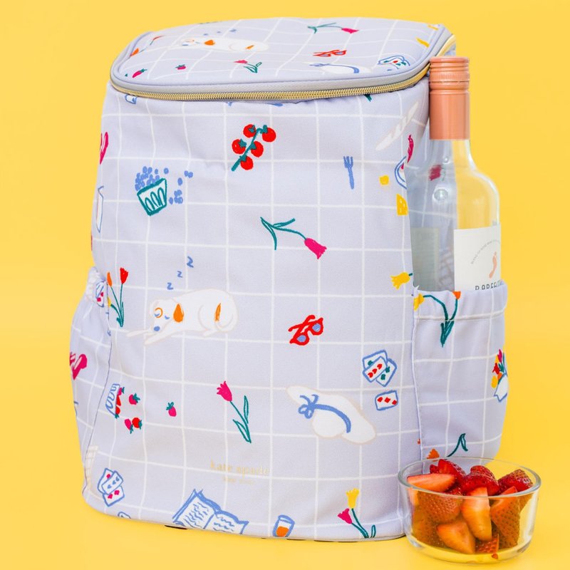 kate spade new york Insulated Backpack Cooler Large Capacity, Portable Soft Cooler Bag for Picnics, Beach, Pool, Hiking (Park Picnic)