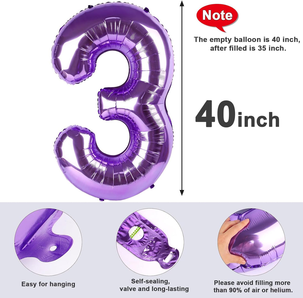 Purple 40-Inch Number 9 Balloon by [Brand Name] - Perfect for Birthday Parties, Weddings & Graduations