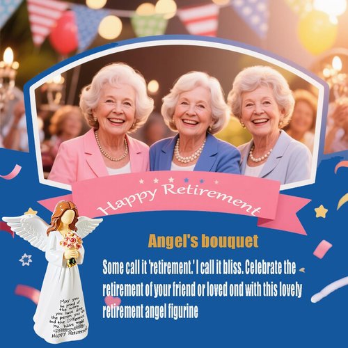 Angel Figurine by [Brand Name] - Thoughtful Retirement Gift for Women | Perfect for Coworkers & Farewell Parties