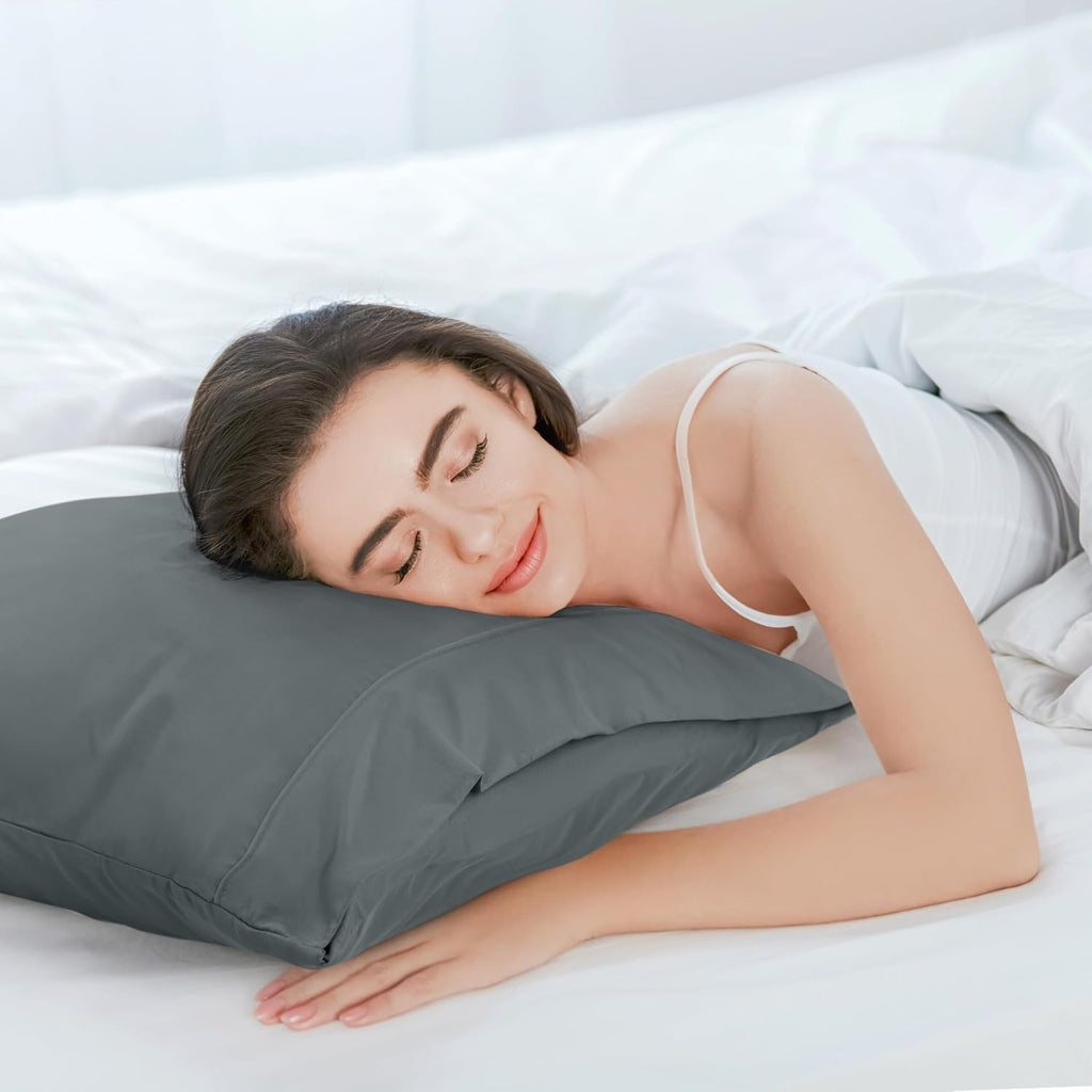 Utopia Bedding King Pillow Cases - Soft Brushed Microfiber - 6 Pack, Fade Resistant | 20 x 40 Inches, Grey