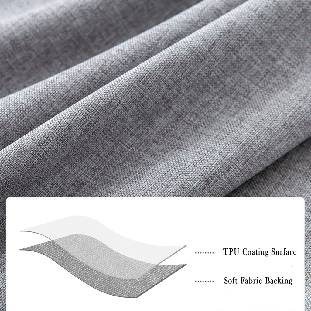 Jeloris Round Waterproof Tablecloth Spill-Proof and Stain Resistant Table Cloth Wrinkle Free Washable Decorative Fabric Table Cover for Kitchen, Dining, Parties, Buffet, Wedding(55 inch, Light Grey)