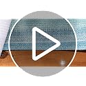 Washable Linen Placemats Set of 4 - 12" x 18" Blue Farmhouse Table Mats
