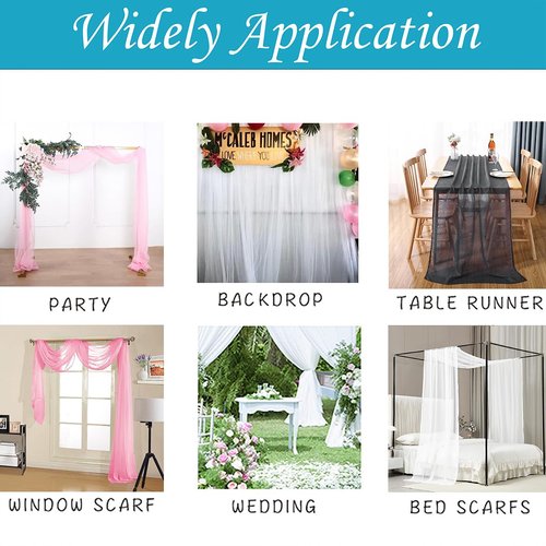 Akiky Canopy Bed Curtains White Bed Canopy Drapes Sheer Curtain Bed Scarf 1 Curtains Panel for Full Queen Size Bed décor