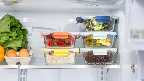 CEYWA 5-Pack 36oz Glass Food Storage Containers with Lids - Borosilicate Glass Meal Prep Container - Airtight, Leak-Proof Reusable Food Prep Containers, Microwave, Freezer, Oven Safe & BPA Free