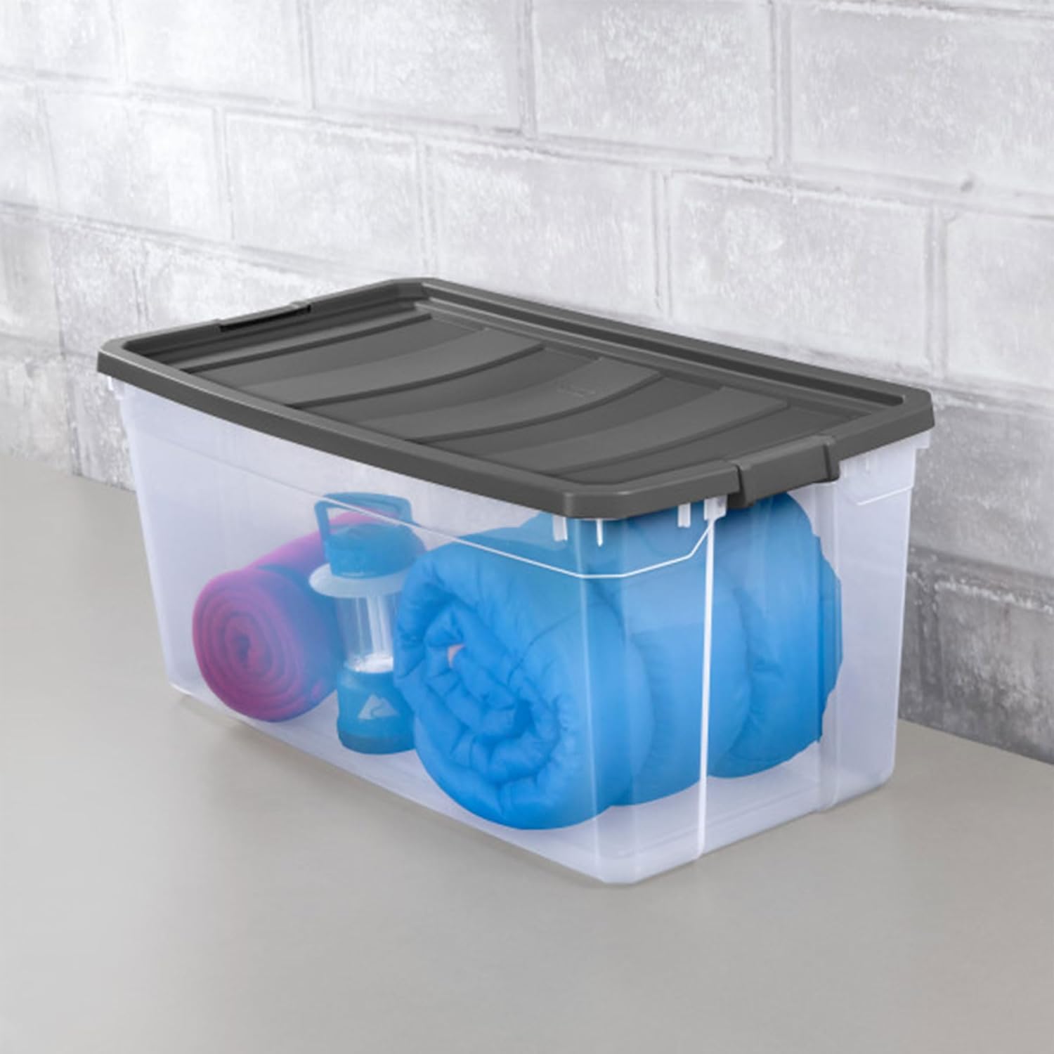 Sterilite Modular Stacker Box Set - Durable Clear Plastic Storage Bins with Latching Lids | 200 Quart, Stackable Organizers for Home & Office