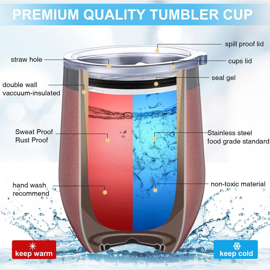 Sieral Team Gifts for Employees Thank You Tumbler Bulk Employee Christmas Appreciation Gifts for Coworkers Office Staff 12 oz Stainless Steel Tumbler with Lid and Straw(Charming Style,20 Pcs)