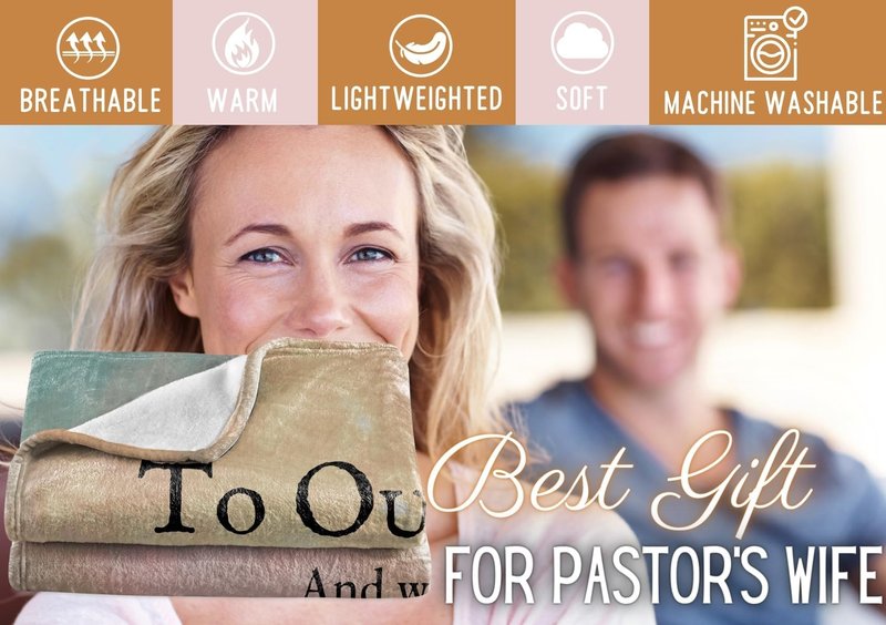InnoBeta Pastor's Wife Appreciation Gifts, Throw Blanket, Thank You Presents for Appreciation Day, Birthday - 50" x 65", Gifts for First Lady