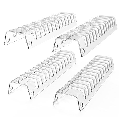 FOLLOWIN Hat Stand Organizer for Baseball Caps,Acrylic Hat Holder for Closet Countertop Display,4 Pack Baseball Caps Display and Organizer,Holds 48 Hats,Clear