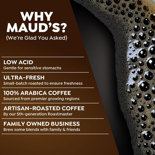 Maud's Decaf Dark Roast Coffee Pods - 100% Arabica, 100 Count, Compatible with Keurig K-Cups