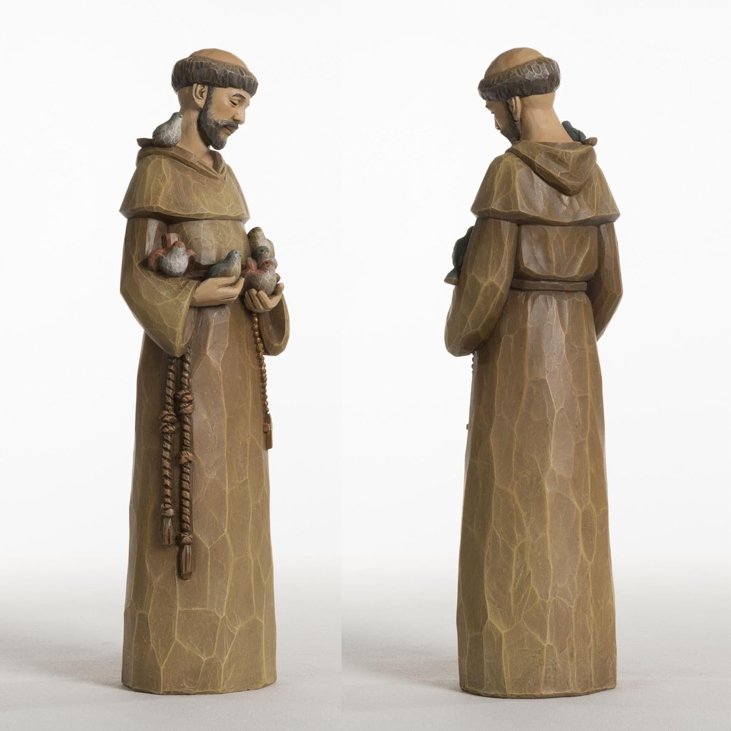 St. Francis Statue - 12 Inch Resin Sculpture Preaching to Birds | Premium Garden Decor & Catholic Gift