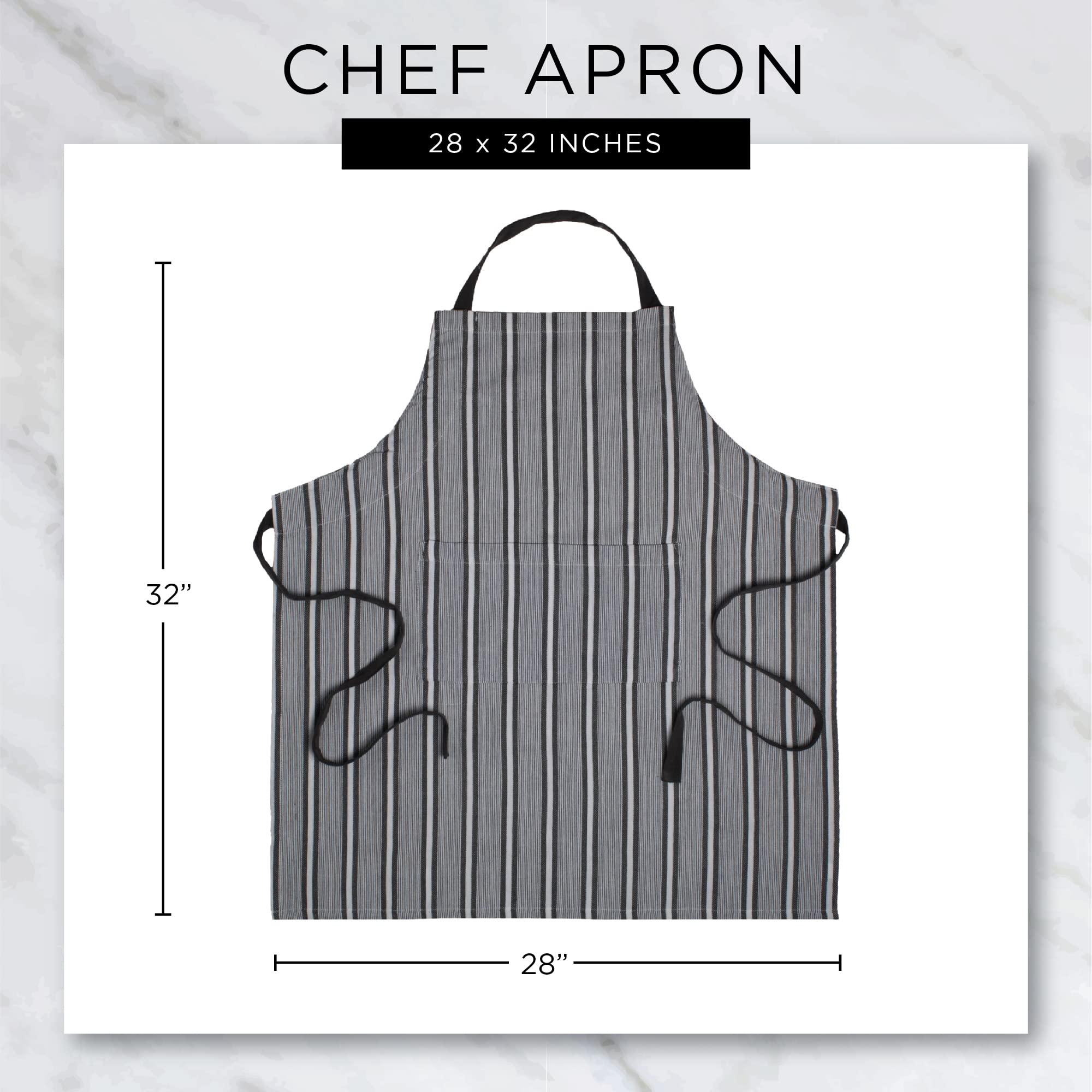 DII Everyday Basic Kitchen Collection, Chef Apron, Nautical Blue