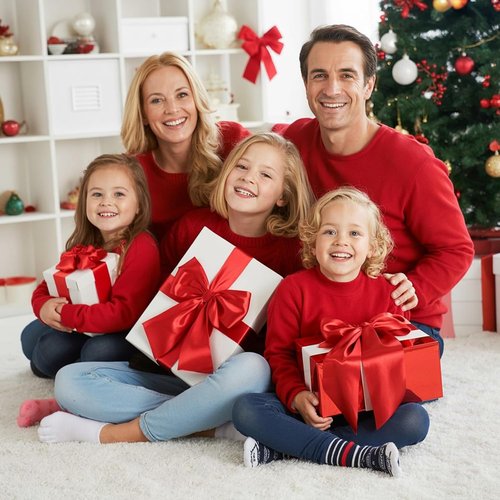 Big Red Bows | Christmas Tree Topper - 23x11 Inch Ruby Red Satin Bow for Holiday Decor