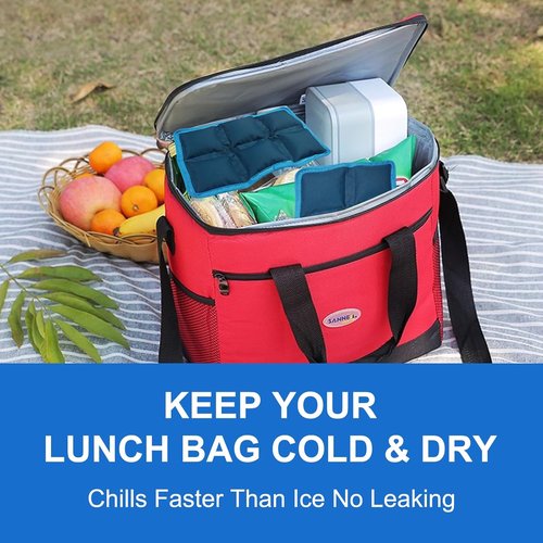 Blobuste Ice Packs - Reusable Flexible Gel Cold Packs | 4PCS BPA-Free Leakproof Set for Lunch Boxes & Coolers