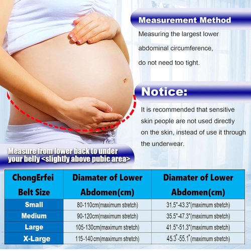 ChongErfei Maternity Support Belt - 3-in-1 Back, Pelvic & Hip Pain Relief | Black, Size L (39.5"-51.3")