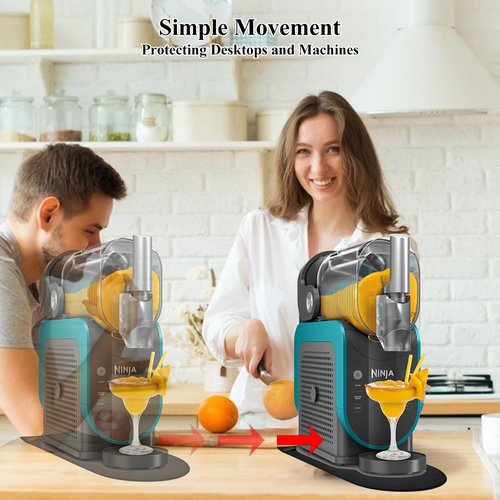 Sliding Pad Compatible with Ninja Slushie Machine FS301C/FS301/FS300, Non-Slip Mat & Smooth Move with Double-Sided Design Pad for Ninja Slushie Machine Accessories