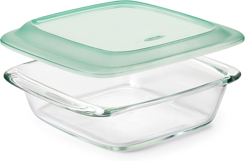 OXO Good Grips Glass Baking Dish Set - Freezer-to-Oven Safe, 3 Qt & 2 Qt with Lids, Clear