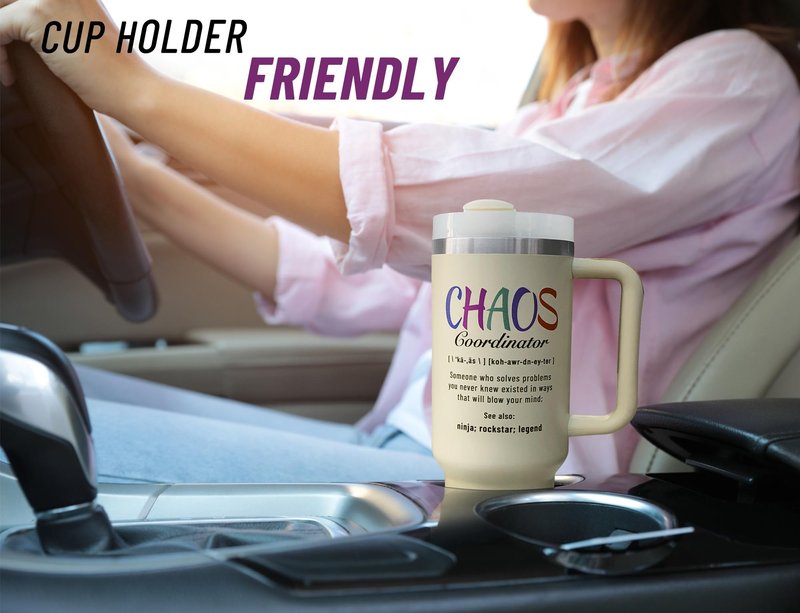 DLOCCOLD Thank You Gifts for Women, Chaos Coordinator Tumbler, Boss Lady Gifts for Women, Coworker, Mom, Manager, Teacher, Nurse, Birthday, Administrative Professional Day, 40oz Tumbler, Sage Green
