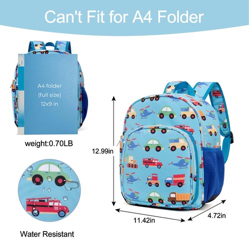 CLUCI Toddler Backpack for Boys Kids Backpacks Preschool Kindergarten Child Bookbag Travel Cute Daycare Bluey Backpack Cars