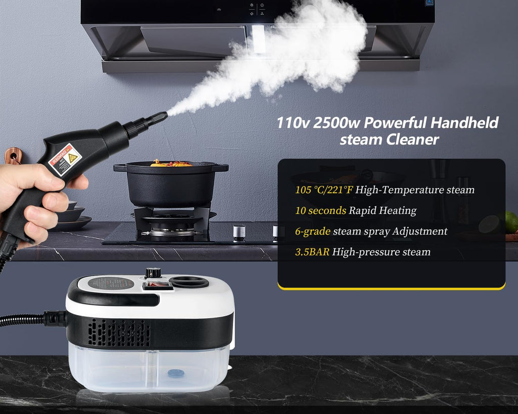 Skiennix 7-in-1 Steam Cleaner - 2500W High Pressure Handheld Steamer for Home & Car Cleaning