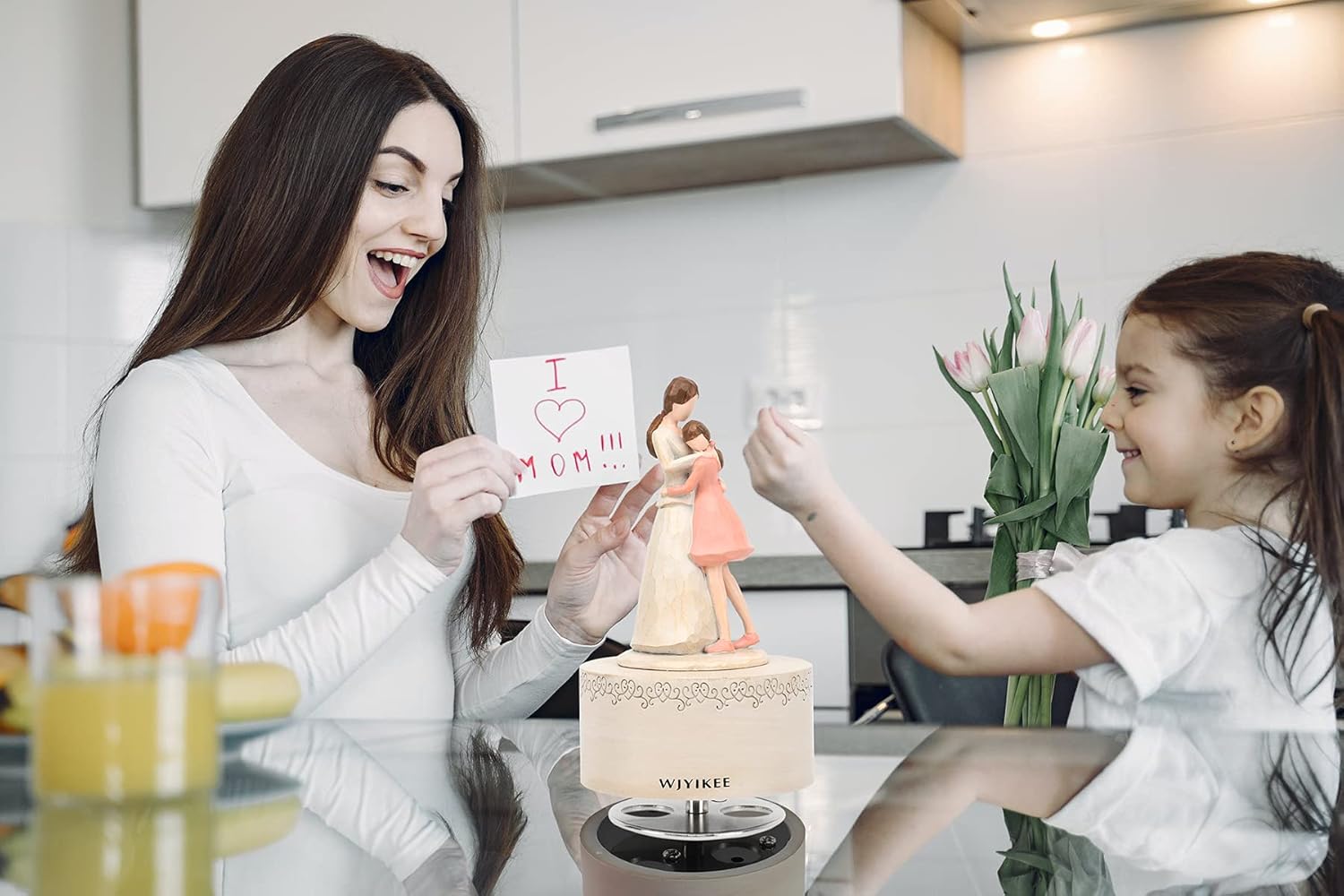 Skiennix Music Box - Charming Sculpted Figure Gift for Mom | Perfect for Mother's Day, Birthdays & Thanksgiving