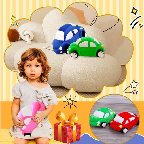 CHELEI2019 12.6" Car Stuffed Animal,Blue Car Shaped Plush Pillow Toy,Gifts for Boys,Kids