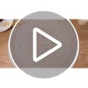Round Braided Placemats Set of 4 - 15 Inch Washable Cotton Table Mats