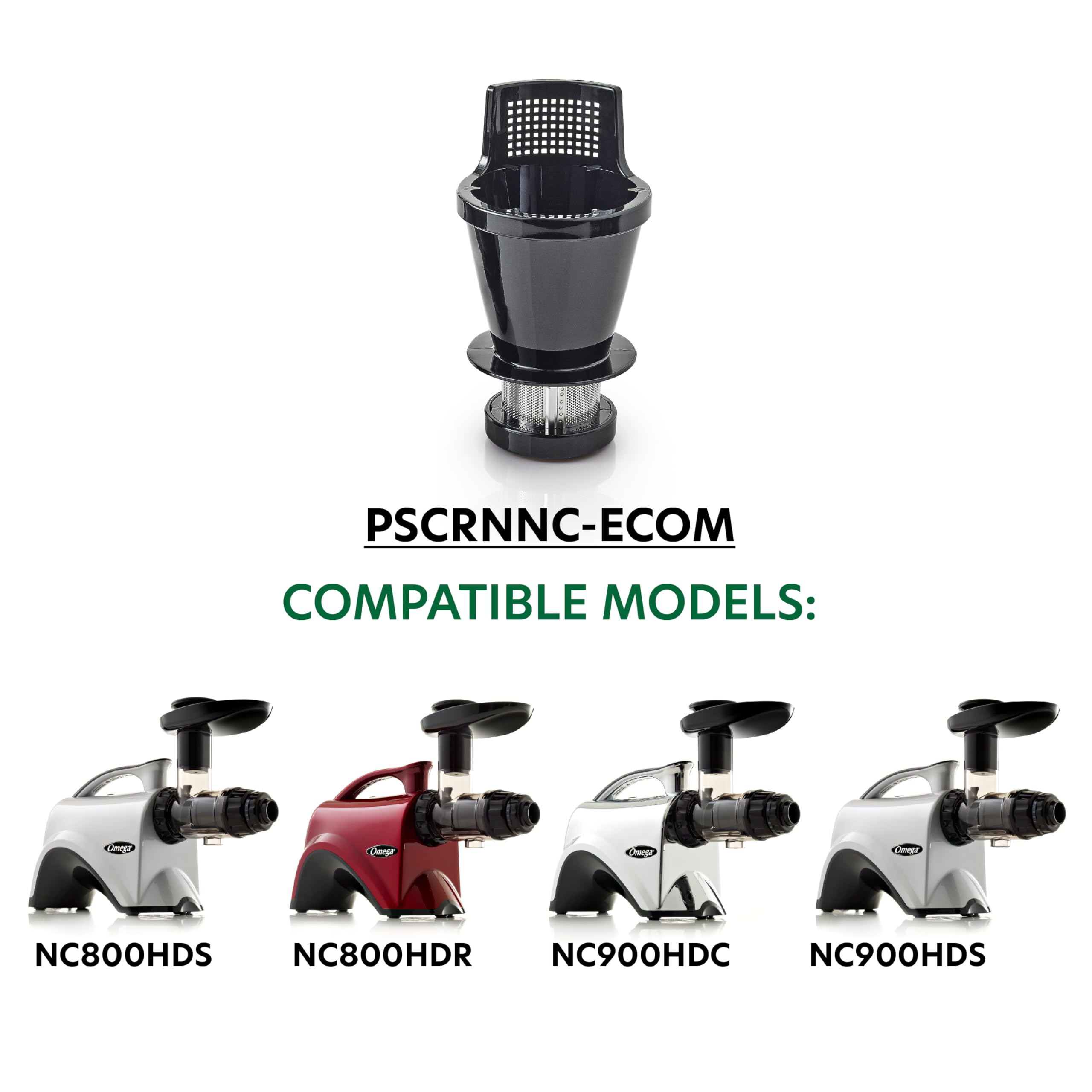 Omega Juicer Replacement Parts - Juice Screen For Models NC800HDS, NC800HDR, NC900HDC, NC900HDS, Black