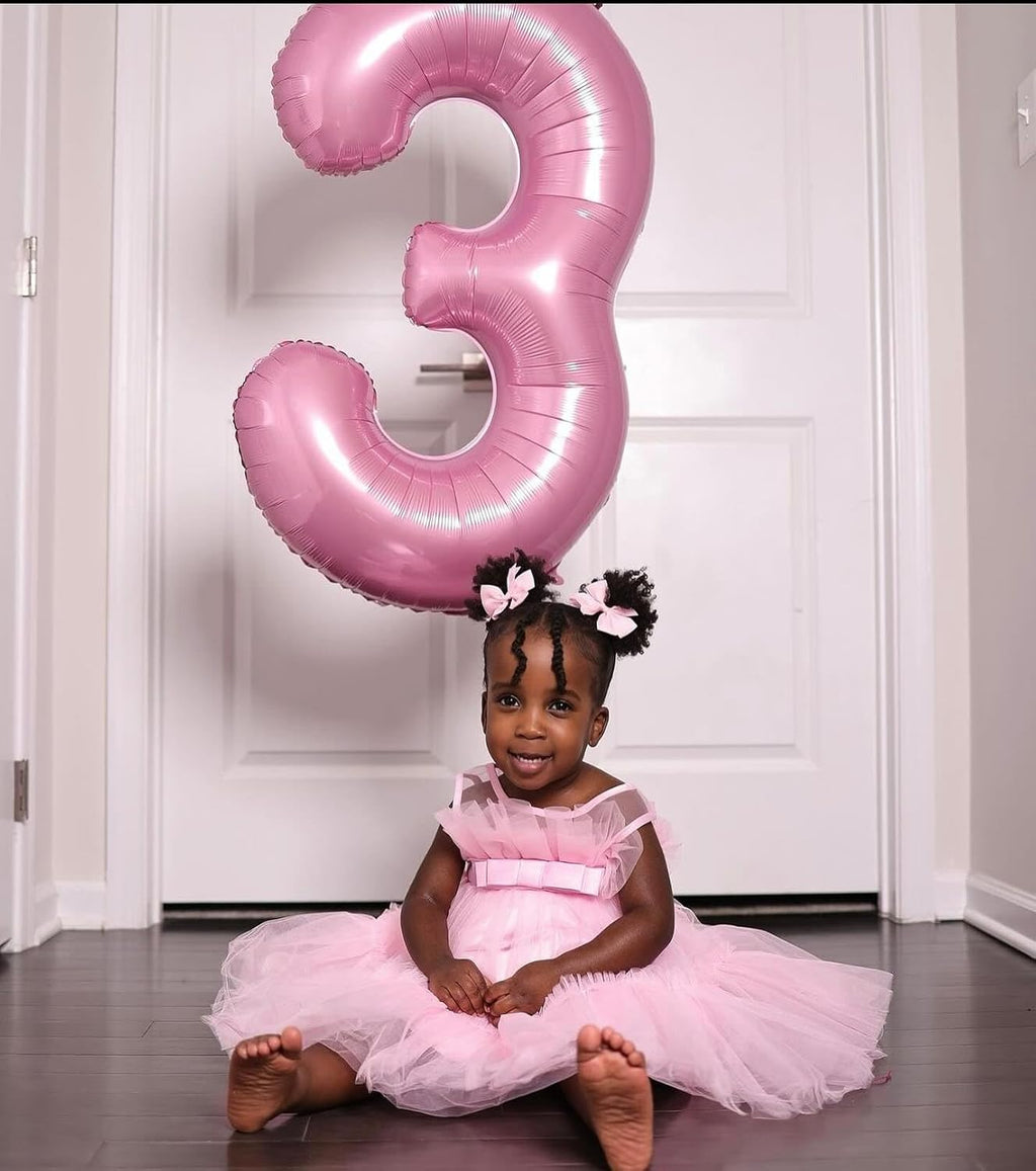 Pearlescent Pink Number 6 Balloon - 40 Inch Birthday Decoration | Pastel Pink Party Supplies