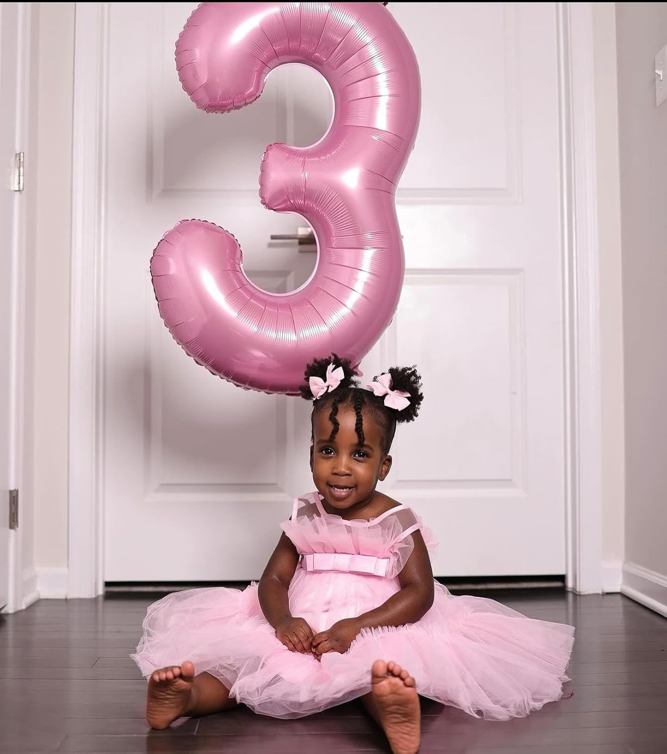 Pearlescent Pink Number 6 Balloon - 40 Inch Birthday Decoration | Pastel Pink Party Supplies