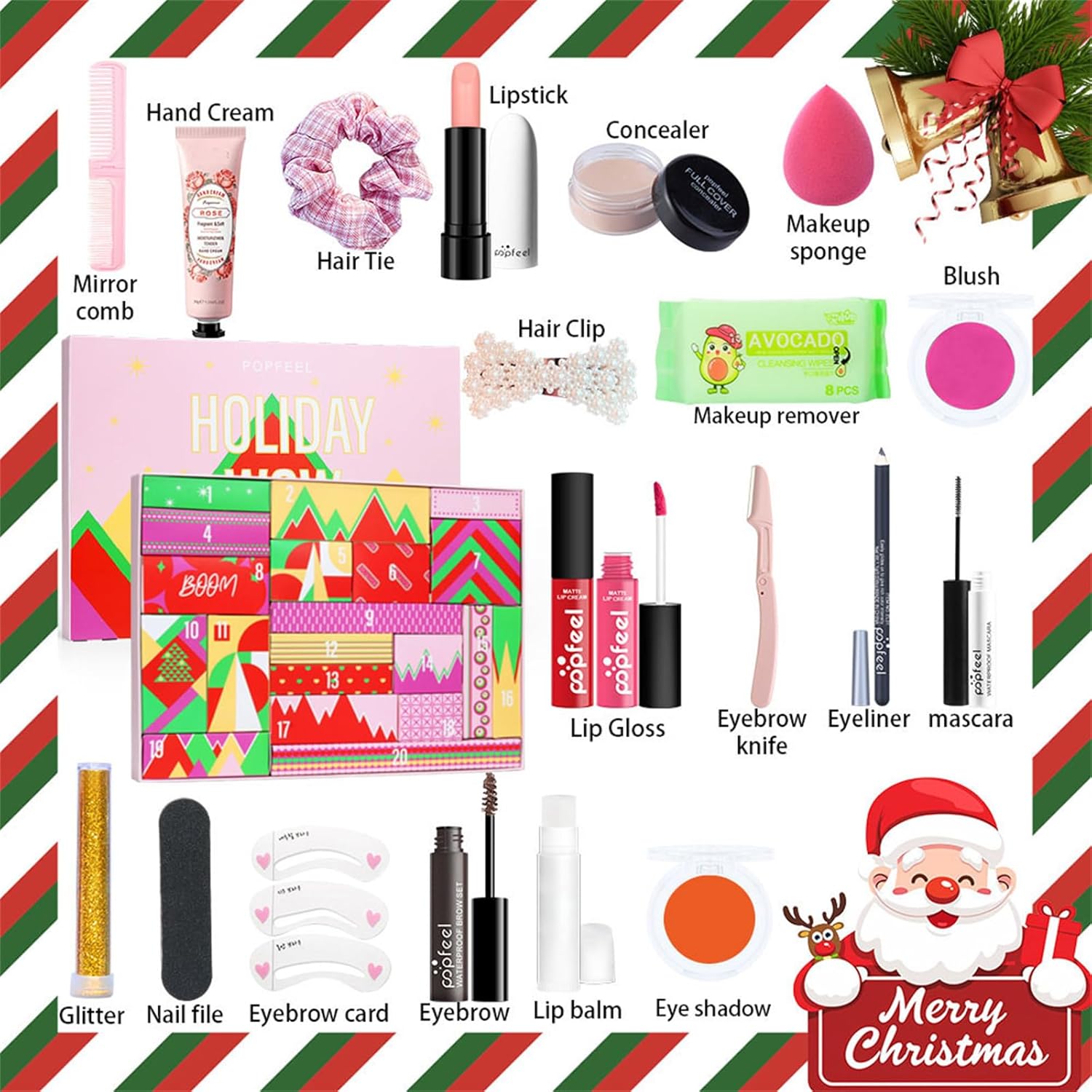Skiennix Makeup Advent Calendar 2026 - All-in-One Kit with Eyeshadow, Lipstick & Foundation | Perfect Gift for Teens & Women