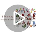 BORAMDO Gnome Christmas Reflective Car Magnets Set - 30Pcs, Variation Gnome-01