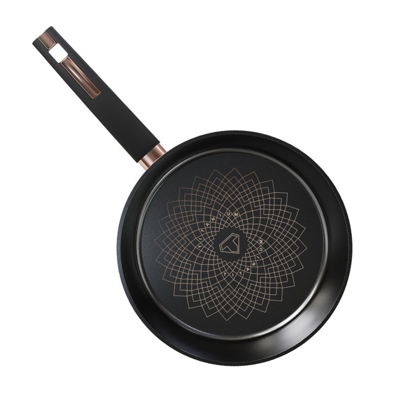 TAYAMA Ultra Titanium Non-Stick Deep (30 cm) Fry Pan, 11.8", Black