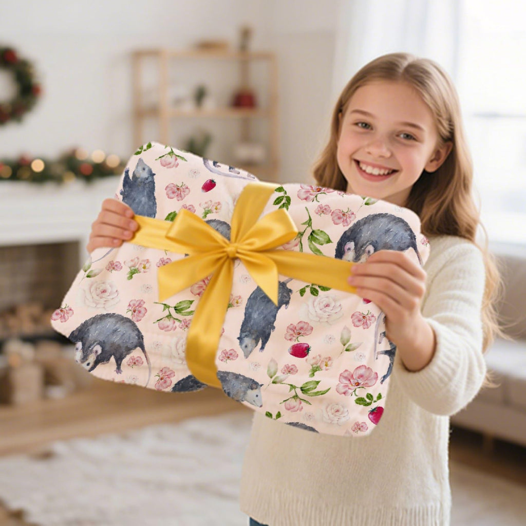 Possums Throw Blankets Opossum Flannel Blanket | Ultra-Soft Micro Opossums Blanket for Girls Boys | Funny Animal Home Decor for Bedding Couch Sofa | 50"x60" Opossum Lover Gift Blanket