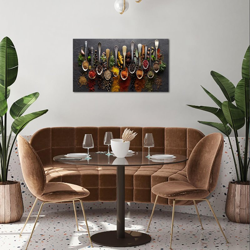 DuoBaorom Spice Pictures for Kitchen Wall Wrt Food Painting 34 inches Long