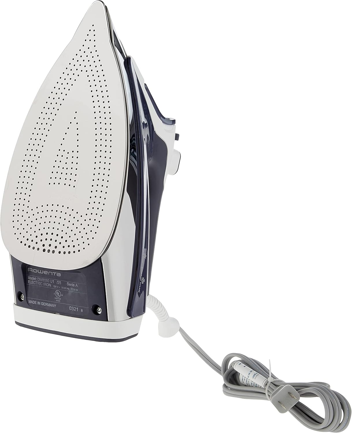 Rowenta DW9280 Steam Iron - Digital Display, 1800-Watt Power, Stainless Steel Soleplate, Blue
