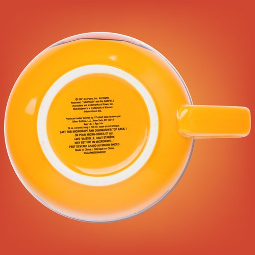 Silver Buffalo Garfield Never Trust a Smiling Cat Featuring Odie, Arlene, Nermal, and Pooky Ceramic Soup Mug with Vented Plastic Lid, 24 Ounces